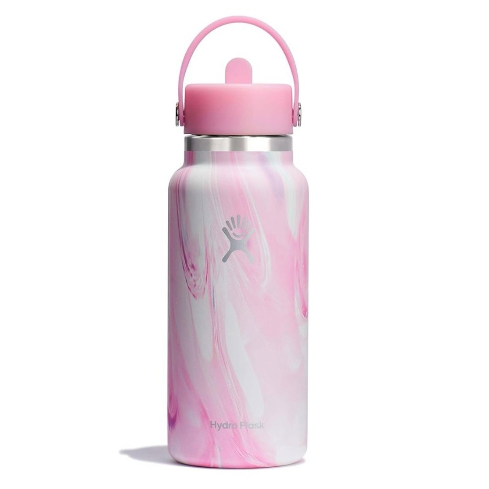NWT Hydro Flask 32 oz Wide Mouth Straw in Jelly Pink in box